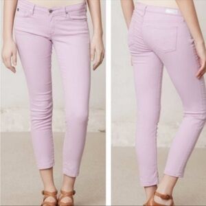 AG Adriano Goldschmied lavender lilac Stevie Ankle Slim Straight Jeans